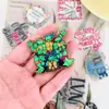 Patch de Acrílico com Animação de Desenho Personalizado Exclusivo Patch de Letra de Animal Princesa Chaveiro Shaker Emblema