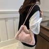 Bolso de Peluche para Mujer 2024 Nuevo Otoño e Invierno Versátil Bolso de Hombro Mao Mao Sentido Avanzado Bolso Cubo de Gran Capacidad Explosivo
