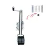 Gato para Remolque de Rueda Doble de 6 Pulgadas Guía de Soporte para RV Rueda Giratoria Remolque Yate ATVUTV Rueda Guía Frontal