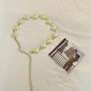 Corrente de cintura redonda de metal estilo Chanel retrô francês com marca em relevo, acessórios de cinto para vestido de alta costura feminino, moda