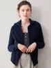 Cárdigan de cachemir tejido con cremallera para mujer, colección otoño/invierno 2026, con capucha, corte holgado, prenda exterior de cachemir, suéter, cárdigan grueso