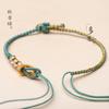 Mo XiangLi Rojo Flor de Durazno Cuerda de Mano Usable Cuentas de Transferencia de Oro Pulsera Tejida Semiterminada DIY Novia Pareja
