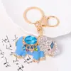 Amazon Cross-Border Popular Chaveiro de Elefante Pingente de Chave de Cristal Diamante Grande Metal com Strass Corrente de Chave