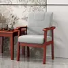 Cadeira com encosto em madeira maciça, poltrona, cadeira para mesa de computador, poltrona individual para casa, confortável para longos períodos sentado, cadeira de mahjong para idosos