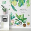 Nueva maceta de hojas de plantas verdes tropicales LD96099, pegatinas de pared autoadhesivas para decoración de pared del hogar, sala de estar, pasillo y dormitorio