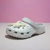 Camélia Clássico Crocs Buquê de Flores Antiderrapante Resistente a Odores Sapato de Alta Qualidade Flor de Azaleia Branca Flor de Sapato Crocs Feminino