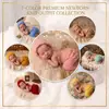 Novo produto transfronteiriço: Fantasia de dinossauro de mohair tricotada à mão para fotografia infantil, suéter para foto de bebê