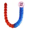Dildo de cristal de doble cabeza, genitales masculinos simulados, pene falso SM, dispositivo de placer para adultos, juguete fisiológico, juguete de doble dragón