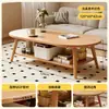 Mesa de centro estilo madera, adecuada para apartamentos pequeños, una mesita pequeña de dos niveles para uso doméstico, una mesa de centro cuadrada simple y minimalista para sofás, ideal para propiedades de alquiler