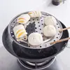 Grade de cozimento a vapor de aço inoxidável, grade interna de cozimento a vapor, cesta de panela de arroz com pernas altas, grade de cozimento a vapor para uso doméstico, cozinhador de ovos, suporte de grade de armazenamento para cozimento a vapor