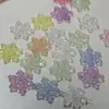 Novo Floco de Neve Colorido Transparente de Gelo com Buraco Cartão 30mm DIY Cola de Creme Cola Capa de Celular Acessórios de Material Gumei