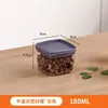 Frasco cuadrado de plástico de grado alimenticio, apilable, hermético, para almacenar granos gruesos en el hogar, para refrigerador, almacenamiento de productos secos, caja de conservación
