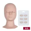 Molde de cabeça removível, molde de silicone para pálpebra dupla, olhos realistas, enxerto substituível, molde de cabeça de cílios, comércio exterior