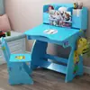 Mesa de Estudo Infantil com Estante Conjunto de Mesa de Escrita e Cadeira Mesa e Cadeira para Aluno do Ensino Fundamental Menina Menino Casa Elevatória