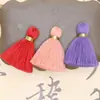 Borlas Coloridas de Poliéster-Algodón con Hilo Dorado, Al por Mayor en Stock, Borlas Cortas y Gruesas de 4 cm, Accesorios para Bolsitas Pequeñas y Exquisitas Borlas