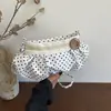 Bolsa Nuvem Plissada de Bolinhas para Mulheres, Nova Bolsa de Ombro Fashion de Alto Valor Estilo Ins, Bolsa Transversal Casual Elegante para Meninas