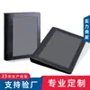Carpeta Portátil de Hojas Sueltas con Inserto de Ventana Transparente, Cosida, Cuero PU Negro, Carpeta de Almacenamiento, Personalización
