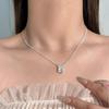 Collar de Lazo de Perlas de Plata Esterlina S925 No Se Desvanece Verano para Mujer Nicho de Alta Gama Versátil Cadena para Clavícula Joyería Nuevo