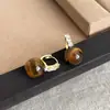 Pendientes Vintage de Ámbar y Ojo de Tigre para Mujer, Temperamento de Lujo Ligero, Pendientes Versátiles de Moda