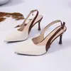 Sapatos Femininos Elegantes e Versáteis de Uma Alça, Estilosos, Modelo 2026 para Exportação, Quente e Vendido, Salto Fino, Confortáveis e Leves, com Design de Strass