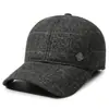 Gorra Plana de Cuadros para Hombre de Otoño e Invierno, Gorra de Béisbol de Lana con Protección para los Oídos, Gorro Grueso Cálido y Cortavientos Casual para Exteriores