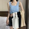 Chegada Nova Blusa Feminina Sem Manga Estilo Coreano Camisa Base para Primavera e Verão