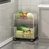 Estante de Almacenamiento de Verduras para Piso de Casa Cocina Cesta de Almacenamiento de Cebolleta Jengibre Ajo Balcón Pasillo Cesta de Almacenamiento de Frutas y Verduras Camote