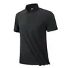 Camisa Polo con Sensación de Alta Gama para Hombre, Camiseta de Negocios sin Costuras con Sensación de Hielo, Top Holgado con Cuello de Solapa para Hombre, Ropa de Fitness de Manga Corta de Moda