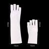 Guantes UV anti-bloqueo para arte de uñas para prevenir el oscurecimiento de las manos protector solar lámpara de curado UV aislamiento térmico guantes de filtración para dedos de uñas de fototerapia blanco