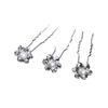 Horquilla en forma de U tapón para el cabello nupcial boda recogido tocado adorno forma Perla Pedrería temperamento simple alfiler accesorios para el cabello