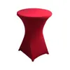 Directo del fabricante: fundas de mesa elásticas para cóctel de poliéster-spandex para bodas, banquetes, hoteles y exposiciones