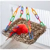 Nido de pájaro de paja para periquitos, nido colgante, nido de pájaro, casa para dormir de paja, casa colgante suspendida
