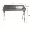 Suministro Directo del Fabricante Babbidge Parrilla de Acero Inoxidable Portátil Plegable Doble Propósito para Freír y Asar