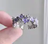 Anillo Ajustable Popular Estilo Hada Flor Esmaltada Circonita para Mujer, Anillo Único de Nicho Estilo Coreano Lujo Ligero Gama Alta