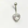 Mini clavo de ombligo con forma de corazón rosa de circonita incrustada europeo y americano, piercing para ombligo, venta al por mayor de fábrica de comercio exterior