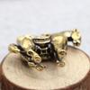 Llavero Colgante de Caballo Retro de Cobre Puro Nuevo Latón Tesoro Inmediatamente Colgante para Coche