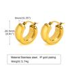 Pendientes europeos y americanos pendientes huecos de acero inoxidable pendientes geométricos dorados joyería de agua quanxi EH-439