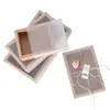 En stock caja de papel kraft tipo cajón transparente caja de regalo de plástico translúcido esmerilado caja de embalaje para regalo y pastel
