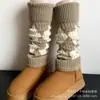 Meias Xadrez de Diamante Tricotadas Vintage Cinza Femininas Outono e Inverno Lã Grossa Quente Cobertor de Perna Meias Grossas Tricotadas Empilhadas