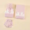 Coleção de Inverno 2026 Conjunto Infantil para Meninas Chapéu Jacquard de Rena Fofo, Cachecol e Luvas Conjunto de Três Peças para o Natal