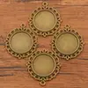 2 Colores Retro Base Doble Cara DIY Joyería de Aleación Accesorios Hechos a Mano Base de Gema del Tiempo Diámetro Interior 25mm