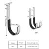 Estante de Almacenamiento con Gancho Metálico Multifuncional Pinzas Domésticas Soporte para Bicicleta Pared de Dormitorio Sala de Estar Almacenamiento para Colgar