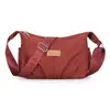 Bolso de hombro de lona elegante para mujer, ligero y a la moda estilo coreano, multicapa, versátil para viajes, color liso