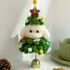 Bastão Torcido de Natal Pacote de Material DIY Feito à Mão Boneca Estéreo Fofa com Pingente de Sino para Enviar aos Amigos Pingente de Natal