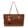 Bolso Tote Grande de Moda Nuevo Primavera 2026, Bolso de Hombro Patchwork para Viajes, Bolso Retro Coreano con Estampado de Leopardo para Mujer