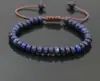 Pulsera tejida a mano con cuentas de ábaco de piedra natural nueva 4*6mm, joyería de la suerte simple y moderna para mujer