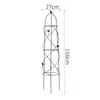 Juxuan Reja de Hierro Forjado Rosa Flor Mensual Estante para Trepadora Clematis Estante para Plantas Trepadoras Poste de Soporte para Maceta Jaula para Pájaros