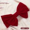 Pinza para el cabello de lazo rojo de Año Nuevo para mujer, accesorios para el cabello, clip de terciopelo de doble cara de alta calidad, nuevo, pinza para el cabello de Festival de Primavera, clip de tiburón