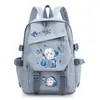 Mochila de Dibujos Animados Anime Tiburón Chica Gawr Gura, para Niños y Niñas, Estudiantes de Primaria y Secundaria, Gran Capacidad, Bolso Escolar Casual
