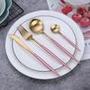 Vajilla occidental de acero inoxidable 304 para hotel, juego de regalo de cuatro piezas con cuchara de café, vajilla portuguesa, cuchillo y tenedor.